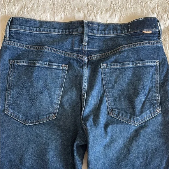MOTHER Blue Straight Leg Jeans Classic Style - Picture 6 of 16